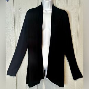 NWT. Anna Rose Elegant Black Open Cardigan